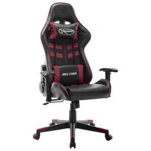 vidaXL, vidaXL Gaming-Stuhl Schwarz und Weinrot Kunstleder