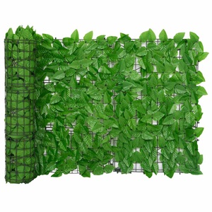 vidaXL, vidaXL Balkon-Sichtschutz mit Grünen Blättern 400x75 cm, vidaXL Balkon-Sichtschutz mit Grünen Blättern 400x75 cm