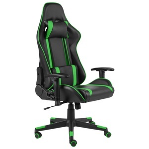vidaXL, vidaXL Gaming-Stuhl Drehbar Grün PVC