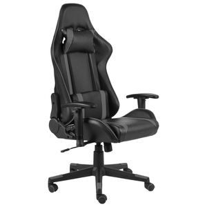 vidaXL, vidaXL Gaming-Stuhl Drehbar Grau PVC, vidaXL Gaming-Stuhl Drehbar Grau PVC