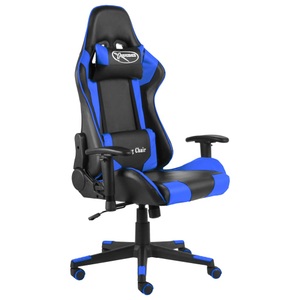 vidaXL, vidaXL Gaming-Stuhl Drehbar Blau PVC