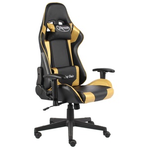 vidaXL, vidaXL Gaming-Stuhl Drehbar Golden PVC