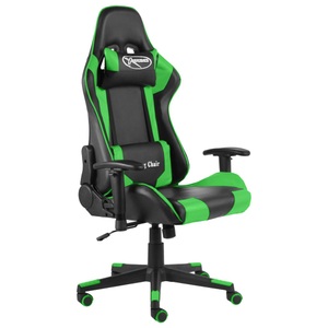 vidaXL, vidaXL Gaming-Stuhl Drehbar Grün PVC