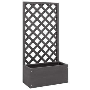vidaXL, vidaXL Spalier mit Blumenkasten 70x30x135 cm WPC, vidaXL Blumenkasten mit Rankgitter 65x30x135 cm WPC