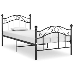 vidaXL, vidaXL Bett Schwarz Metall 100x200 cm, vidaXL Bett Schwarz Metall 100x200 cm