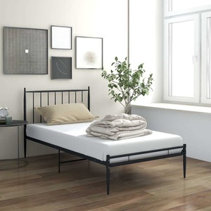vidaXL, vidaXL Bett Schwarz Metall 90x200 cm