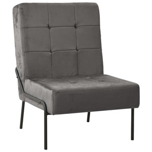 vidaXL, vidaXL Relaxstuhl 65x79x87 cm Dunkelgrau Samt, vidaXL Relaxstuhl 65x79x87 cm Dunkelgrau Samt