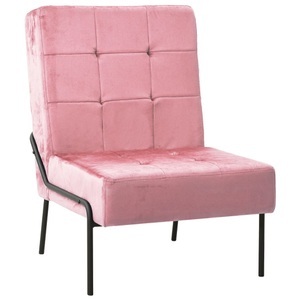 vidaXL, vidaXL Relaxstuhl 65x79x87 cm Rosa Samt, vidaXL Relaxstuhl 65x79x87 cm Rosa Samt