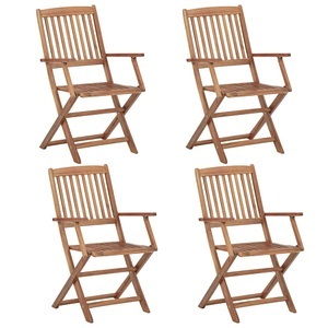 vidaXL, vidaXL Klappbare Gartenstühle 4 Stk. Massivholz Akazie