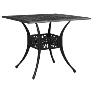 vidaXL, vidaXL Gartentisch Schwarz 90x90x73 cm Aluminiumguss