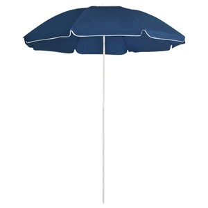 vidaXL, vidaXL Sonnenschirm mit Stahlmast Blau 180 cm, 