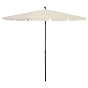 vidaXL, vidaXL Sonnenschirm mit Mast 210x140 cm Sandfarben