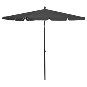 vidaXL, vidaXL Sonnenschirm mit Mast 210x140 cm Anthrazit, vidaXL Sonnenschirm mit Mast 210x140 cm Anthrazit