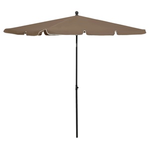 vidaXL, vidaXL Sonnenschirm mit Mast 210x140 cm Taupe