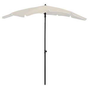 vidaXL, vidaXL Sonnenschirm mit Mast 200x130 cm Sandfarben, vidaXL Sonnenschirm mit Mast 200x130 cm Sandfarbe