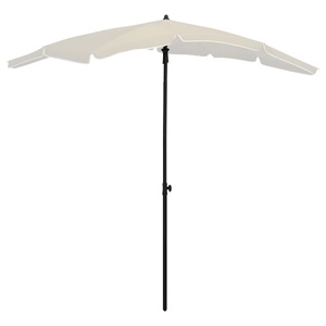 vidaXL, vidaXL Sonnenschirm mit Mast 200x130 cm Sandfarben