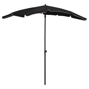 vidaXL, vidaXL Sonnenschirm mit Mast 200x130 cm Schwarz
