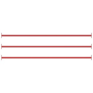 vidaXL, vidaXL Turnstangen 3 Stk. 125 cm Stahl Rot, vidaXL Turnstangen 3 Stk. 125 cm Stahl Rot