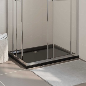 vidaXL, vidaXL Duschtasse ABS Rechteckig Schwarz 80x100 cm, vidaXL Duschtasse ABS Rechteckig Schwarz 80x100 cm