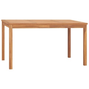 vidaXL, vidaXL Garten-Esstisch 140x80x77 cm Teak Massivholz, vidaXL Garten-Esstisch 140x80x77 cm Massivholz Teak