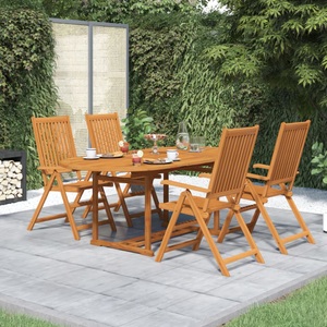 vidaXL, vidaXL 5-tlg. Garten-Essgruppe Massivholz Akazie
