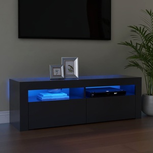 vidaXL, vidaXL TV-Schrank mit LED-Leuchten Grau 120x35x40 cm, 