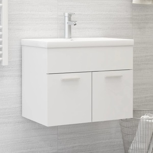 vidaXL, vidaXL Waschbeckenunterschrank Weiß 60x38,5x46 cm Spanplatte