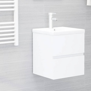 vidaXL, vidaXL Waschbeckenunterschrank Weiß 41x38,5x45 cm Spanplatte
