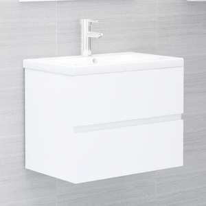 vidaXL, vidaXL Waschbeckenunterschrank Weiß 60x38,5x45 cm Spanplatte