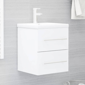 vidaXL, vidaXL Waschbeckenunterschrank Weiß 41x38,5x48 cm Spanplatte