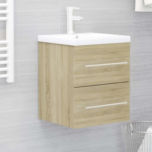 vidaXL, vidaXL Waschbeckenunterschrank Sonoma-Eiche 41x38,5x48 cm Spanplatte