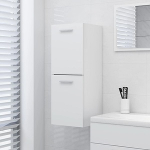 vidaXL, vidaXL Badezimmerschrank Weiß 30x30x80 cm Spanplatte, vidaXL Badezimmerschrank Weiß 30x30x80 cm Holzwerkstoff