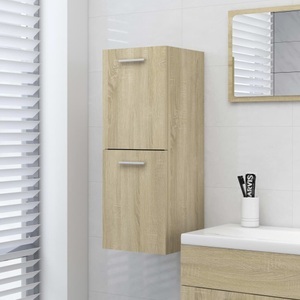 vidaXL, vidaXL Badezimmerschrank Sonoma-Eiche 30x30x80 cm Spanplatte, vidaXL Badezimmerschrank Sonoma-Eiche 30x30x80 cm Holzwerkstoff