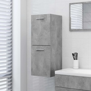 vidaXL, vidaXL Badezimmerschrank Betongrau 30x30x80 cm Holzwerkstoff, vidaXL Badezimmerschrank Betongrau 30x30x80 cm Holzwerkstoff
