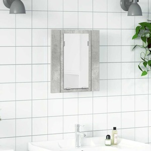 vidaXL LED-Bad-Spiegelschrank Betongrau 40x12x45 cm