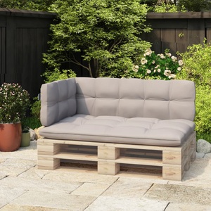 vidaXL, vidaXL Rückenlehne für Palettensofa Hellgrau 110 cm Eisen, vidaXL Rückenlehne für Palettensofa Hellgrau 110 cm Eisen