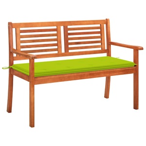 vidaXL, vidaXL 2-Sitzer-Gartenbank mit Auflage 120 cm Massivholz Eukalyptus