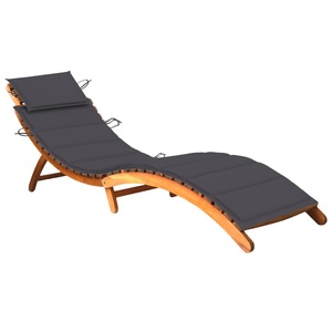 vidaXL, vidaXL Sonnenliege mit Auflage Akazie Massivholz, vidaXL Sonnenliege mit Auflage Akazie Massivholz