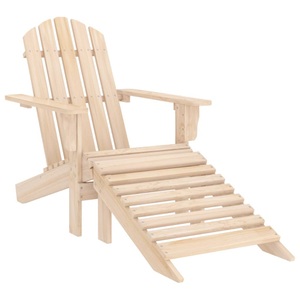 vidaXL, vidaXL Adirondack-Gartenstuhl mit Fußstütze Massivholz Tanne