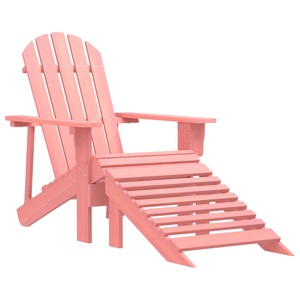 vidaXL Adirondack-Gartenstuhl mit Fußstütze Massivholz Tanne Rosa