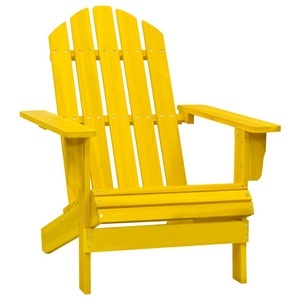 vidaXL, vidaXL Adirondack-Gartenstuhl Massivholz Tanne Gelb, 