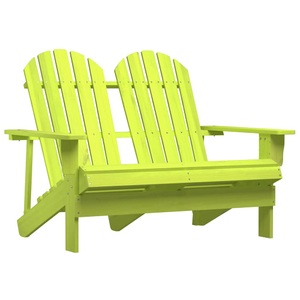 vidaXL, vidaXL 2-Sitzer Adirondack-Gartenbank Massivholz Tanne Grün