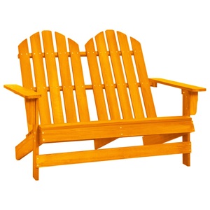 vidaXL, vidaXL 2-Sitzer Adirondack-Gartenbank Massivholz Tanne Orange, 