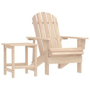 vidaXL, vidaXL Adirondack-Gartenstuhl mit Tisch Massivholz Tanne