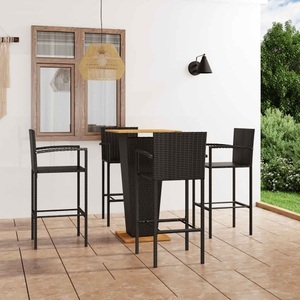 vidaXL, vidaXL 5-tlg. Gartenbar-Set Schwarz
