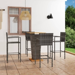 vidaXL, vidaXL 5-tlg. Gartenbar-Set Grau