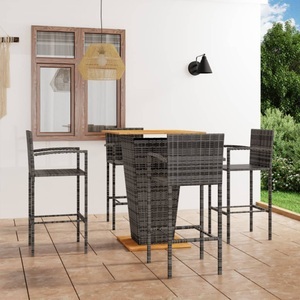 vidaXL, vidaXL 5-tlg. Gartenbar-Set Grau