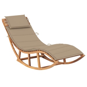vidaXL, vidaXL Schaukelliege mit Auflage Massivholz Teak