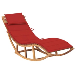 vidaXL, vidaXL Schaukelliege mit Auflage Massivholz Teak