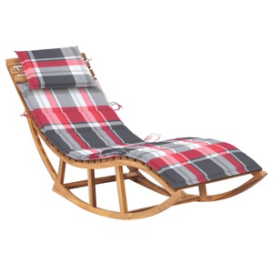 vidaXL, vidaXL Schaukelliege mit Auflage Massivholz Teak